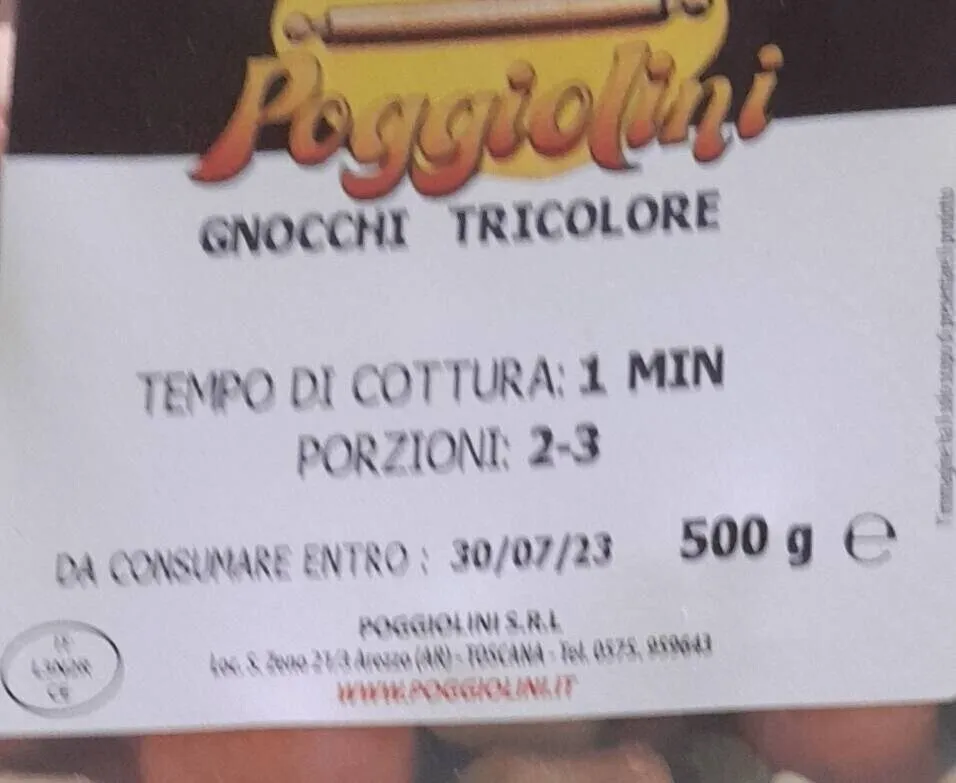 Gnocchi tricolore
