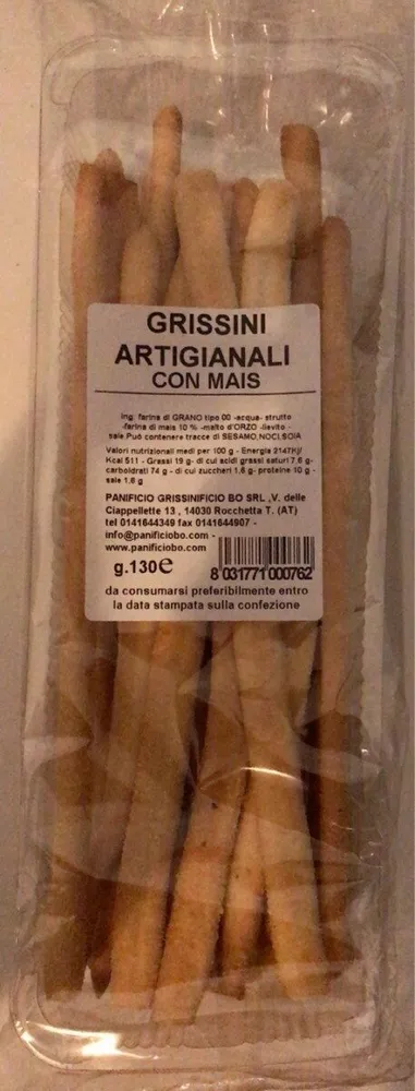 Grissini artigianali con mais