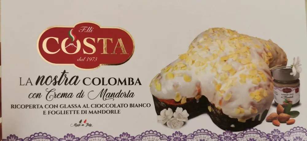 La nostra colomba con crema di mandorla