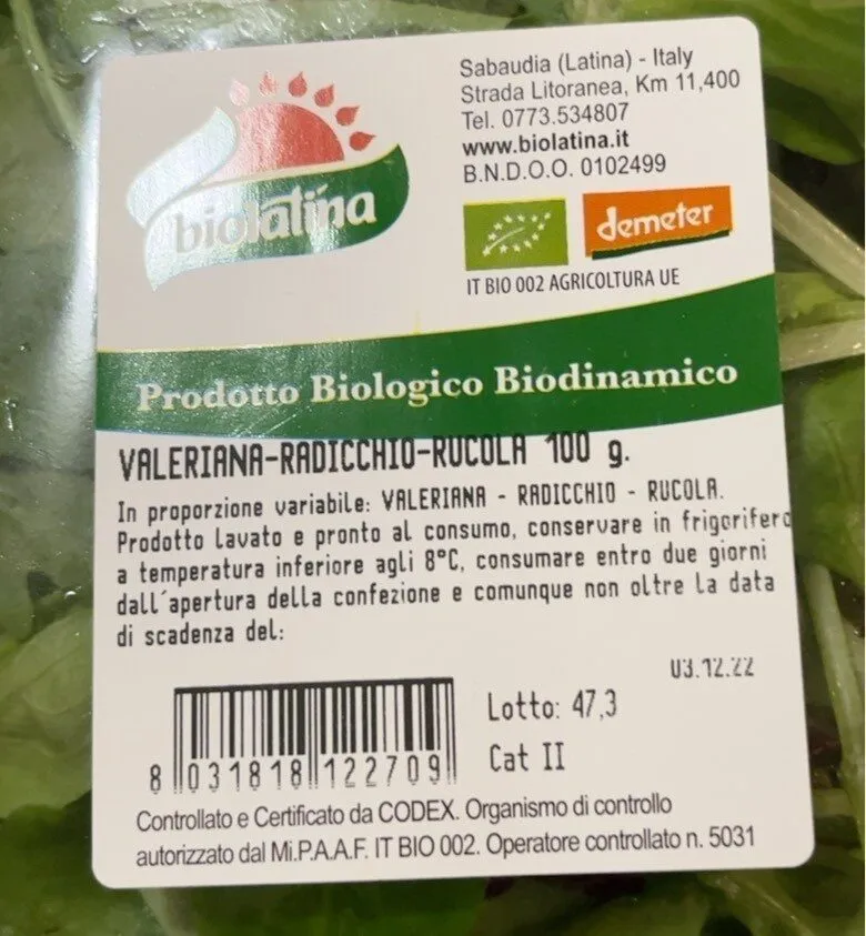 Valeriana Radicchio Rucola