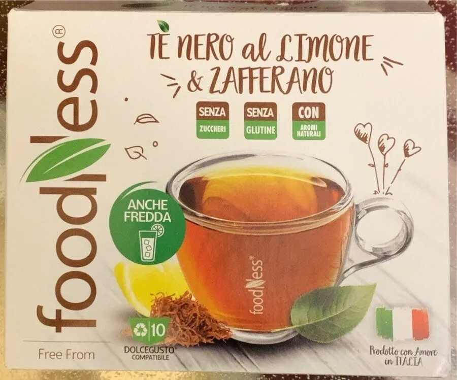 Te neto al limone e zafferano