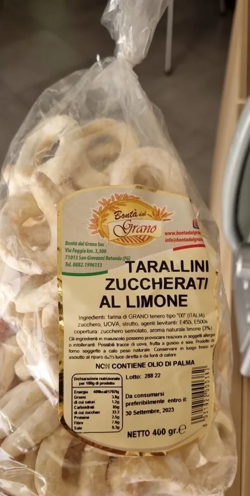 Tarallini zuccherati al limone