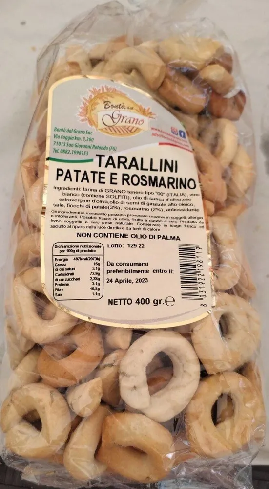 taralli patate e rosmarino