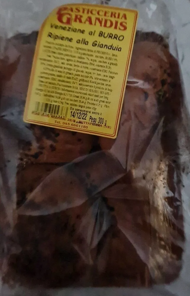 Veneziane al burro ripiene gianduia