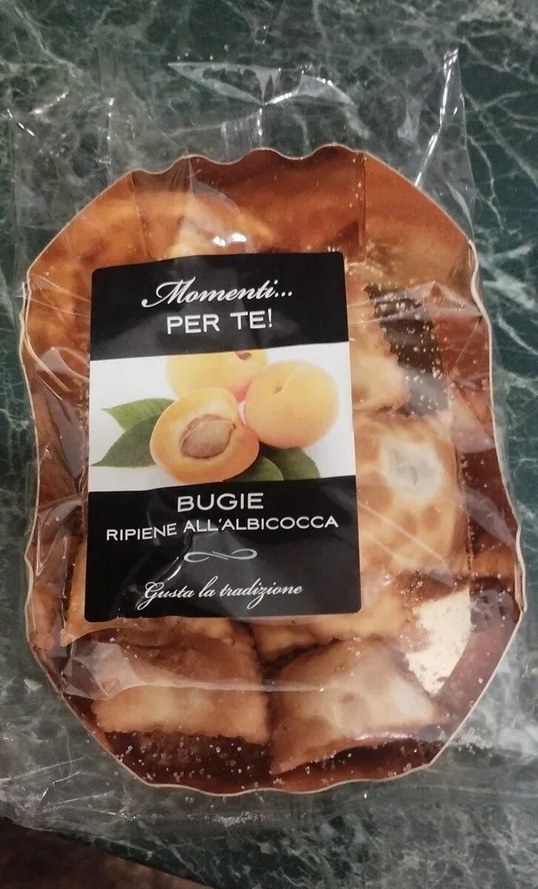 Bugie ripiene all'albicocca
