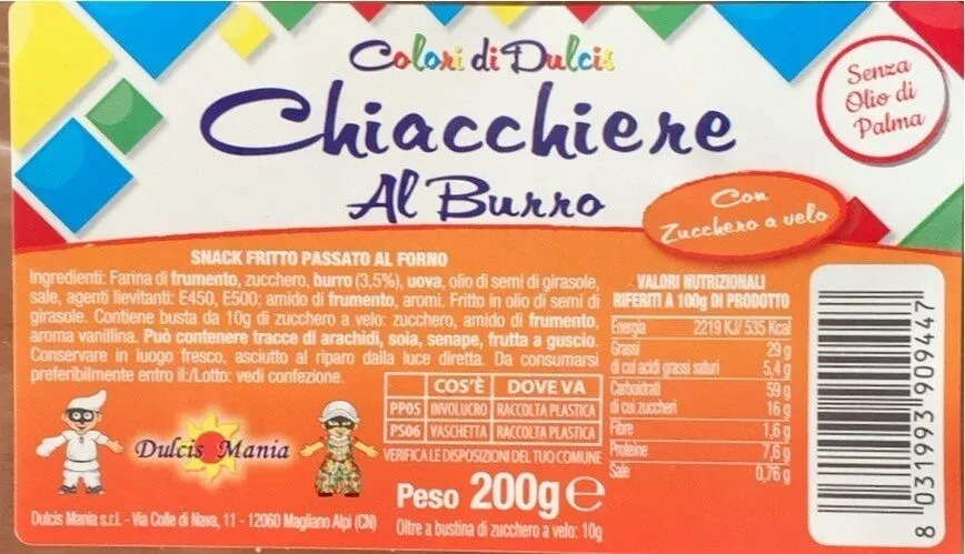 Chiacchiere al burro