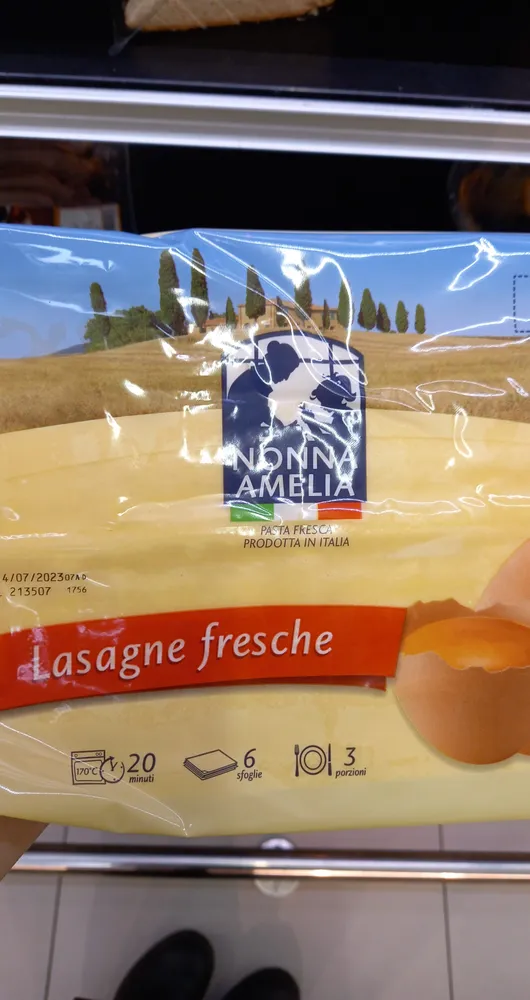Massa Fresca P/Lasanhs Nonna Amélia