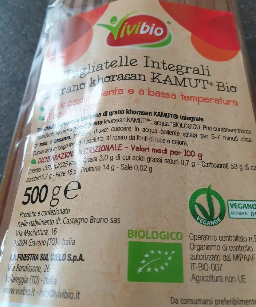tagliatelle integrali