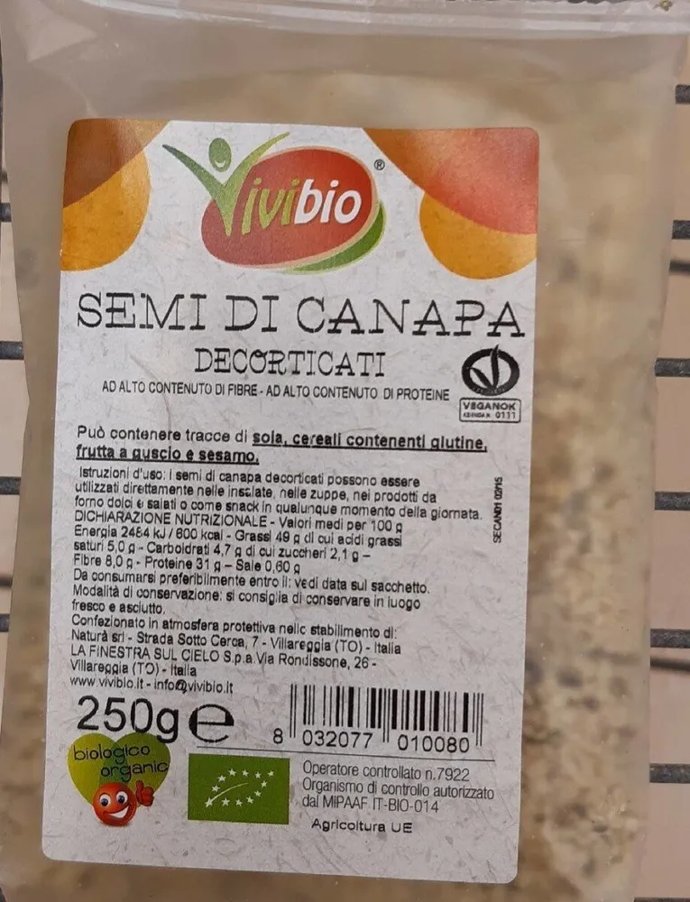Semi di canapa decorticati