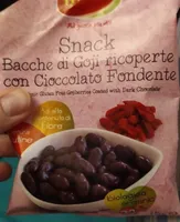Snack bacche di Goji ricoperte con cioccolato fondente