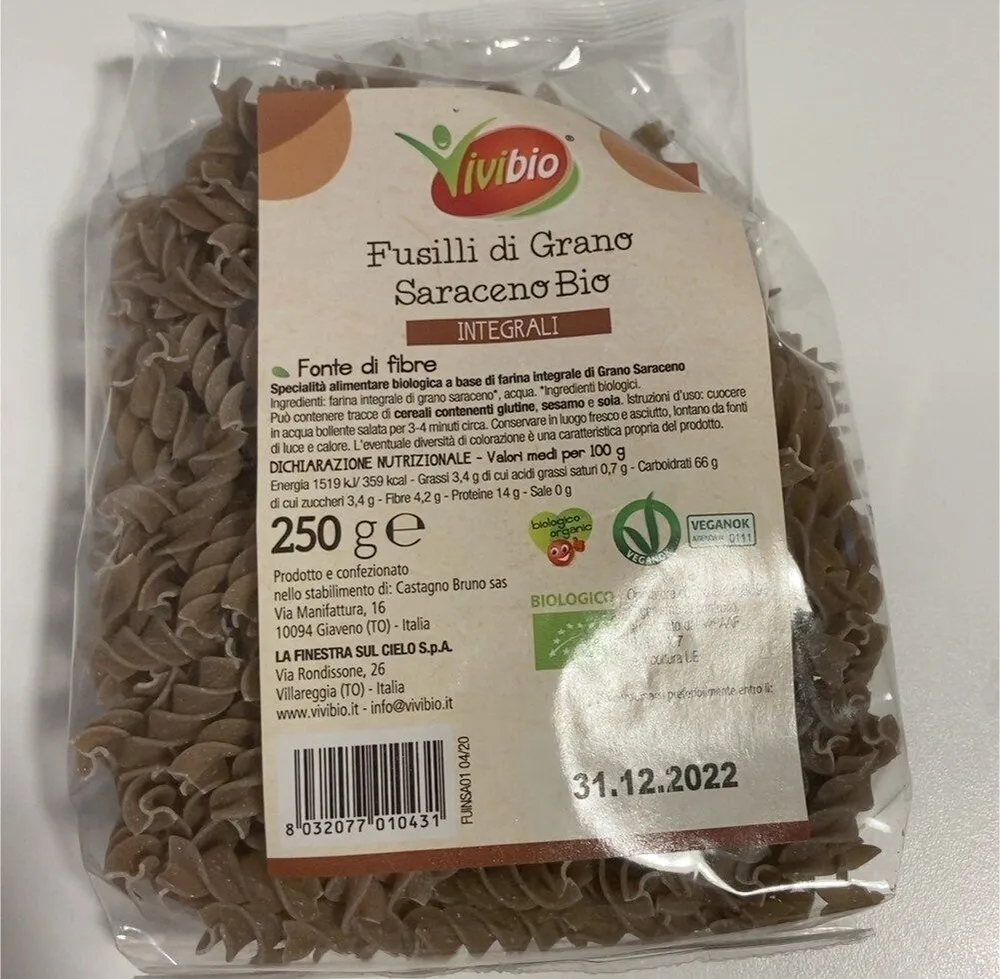 Fusilli di grano saraceno bio