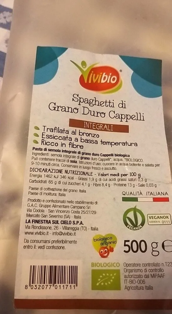 Spaghetti di grano duro cappelli