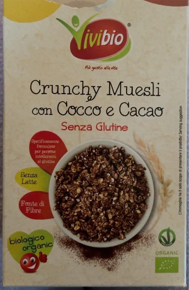 Crunchy muesli con cocco e cacao