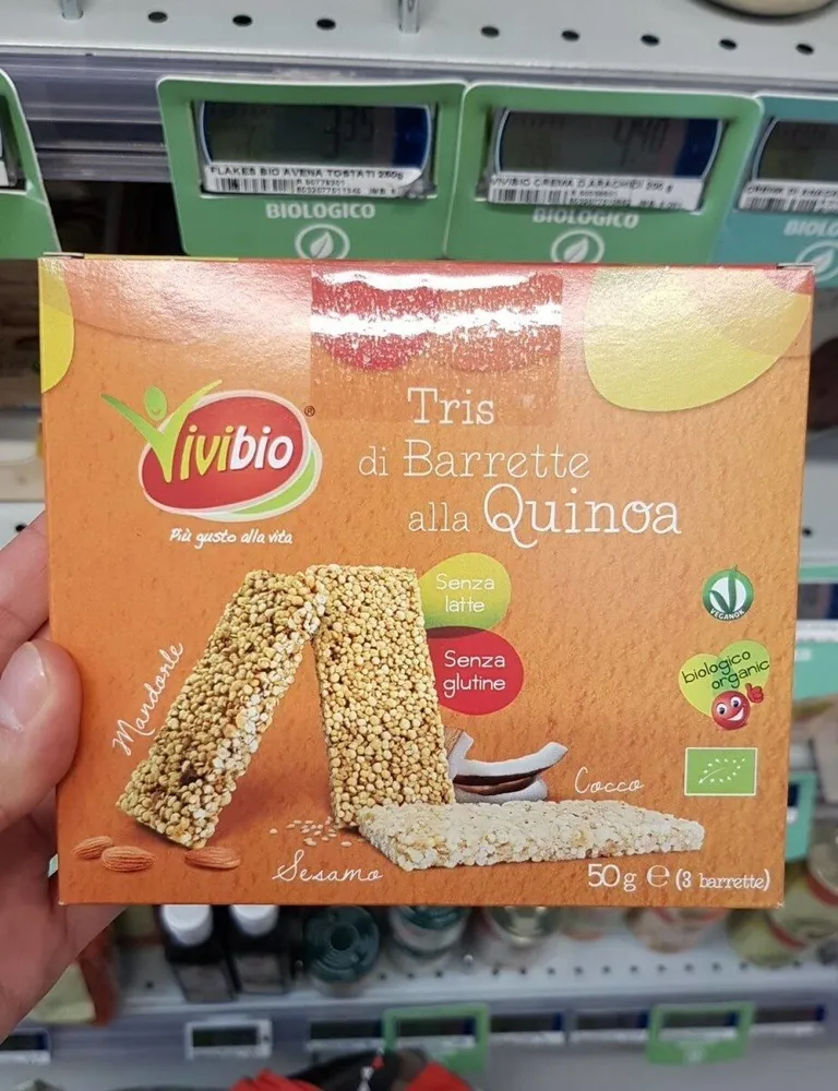 tris di barrette alla quinoa