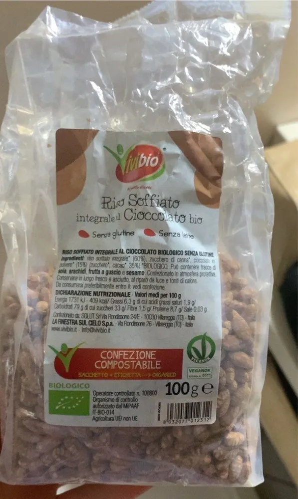 Riso Soffiato integrale al Cioccolato bio