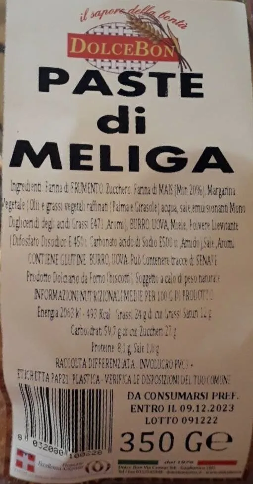 Paste di meliga