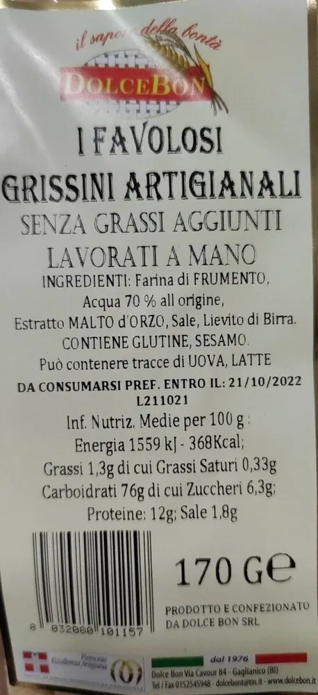I FAVOLOSI GRISSINI ARTIGIANALI