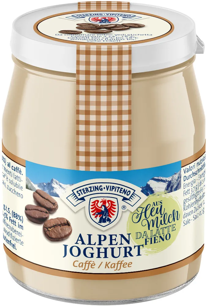 Alpenjoghurt Glas aus Heumilch g.t.S. - 150g - Kaffee