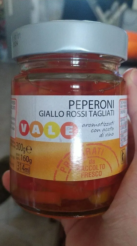 PEPERONI giallo rossi tagliati