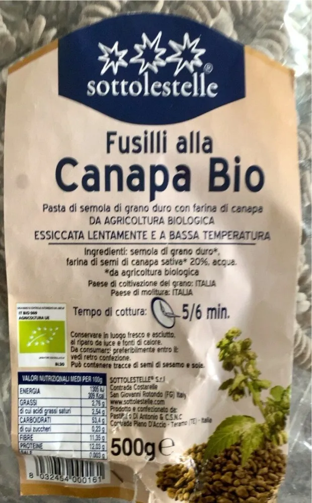Fusilli alla canapa bio