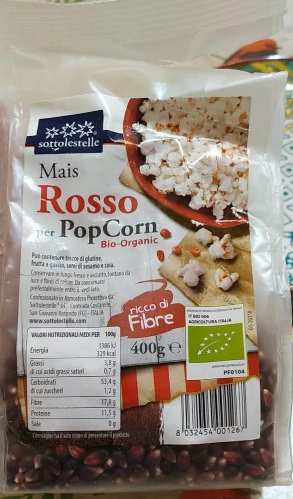 Mais rosso per popcorn