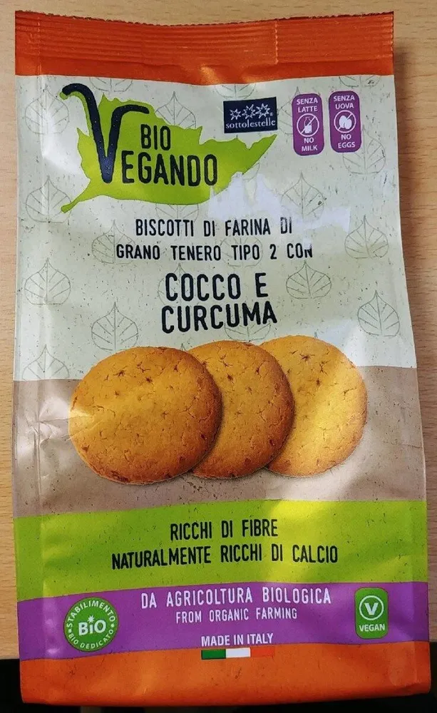Biscotti di farina cocco e curcuma