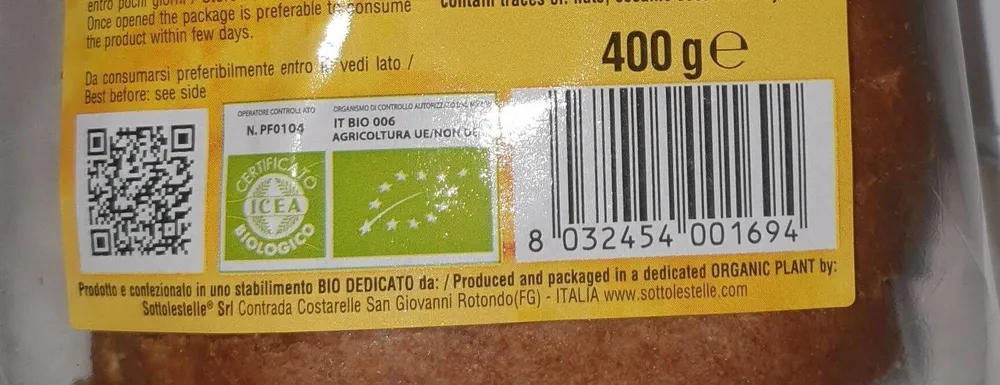 Pane farro monococco integrale bio