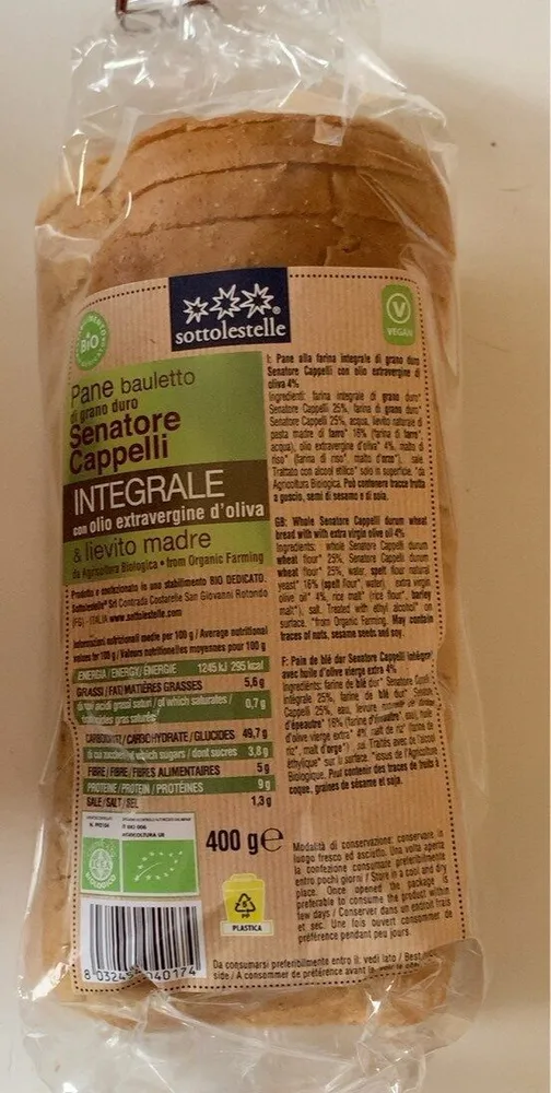 Pane bauletto di grano duro Senatore Cappelli