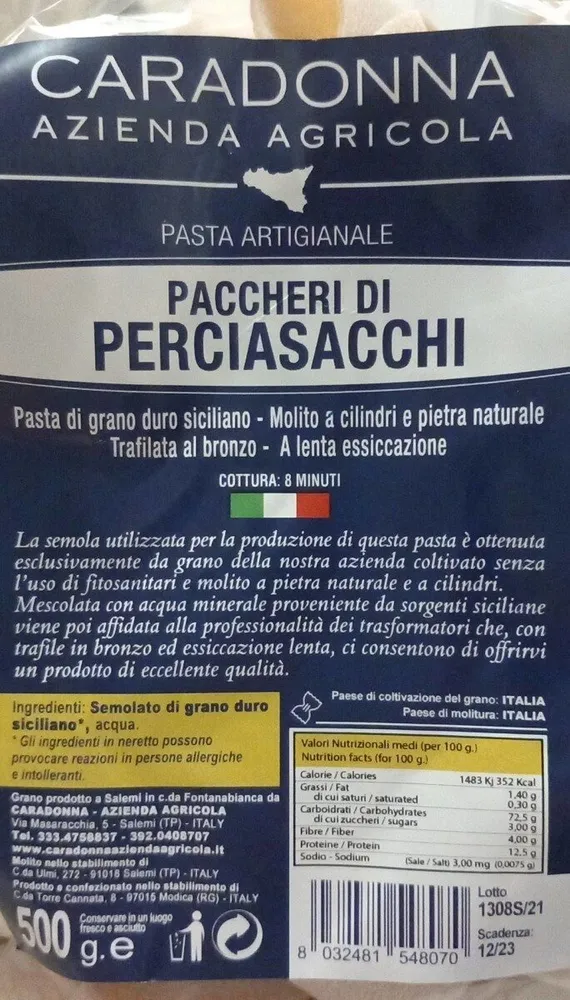 Paccheri di Perciasacchi