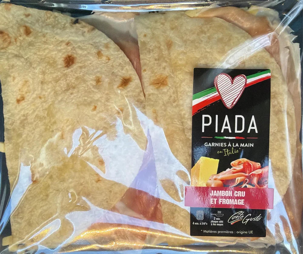 Piada Jambon cru et fromage
