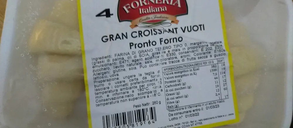 Gran Croissant Vuoti