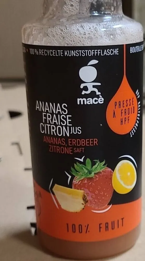 Jus ananas fraise citron