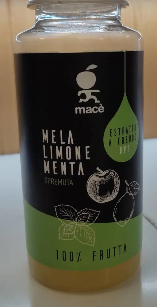Estratto a freddo hpp mela limone menta