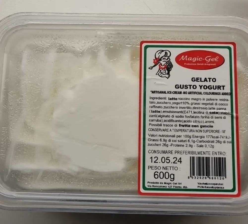 Gelato gusto yogurt