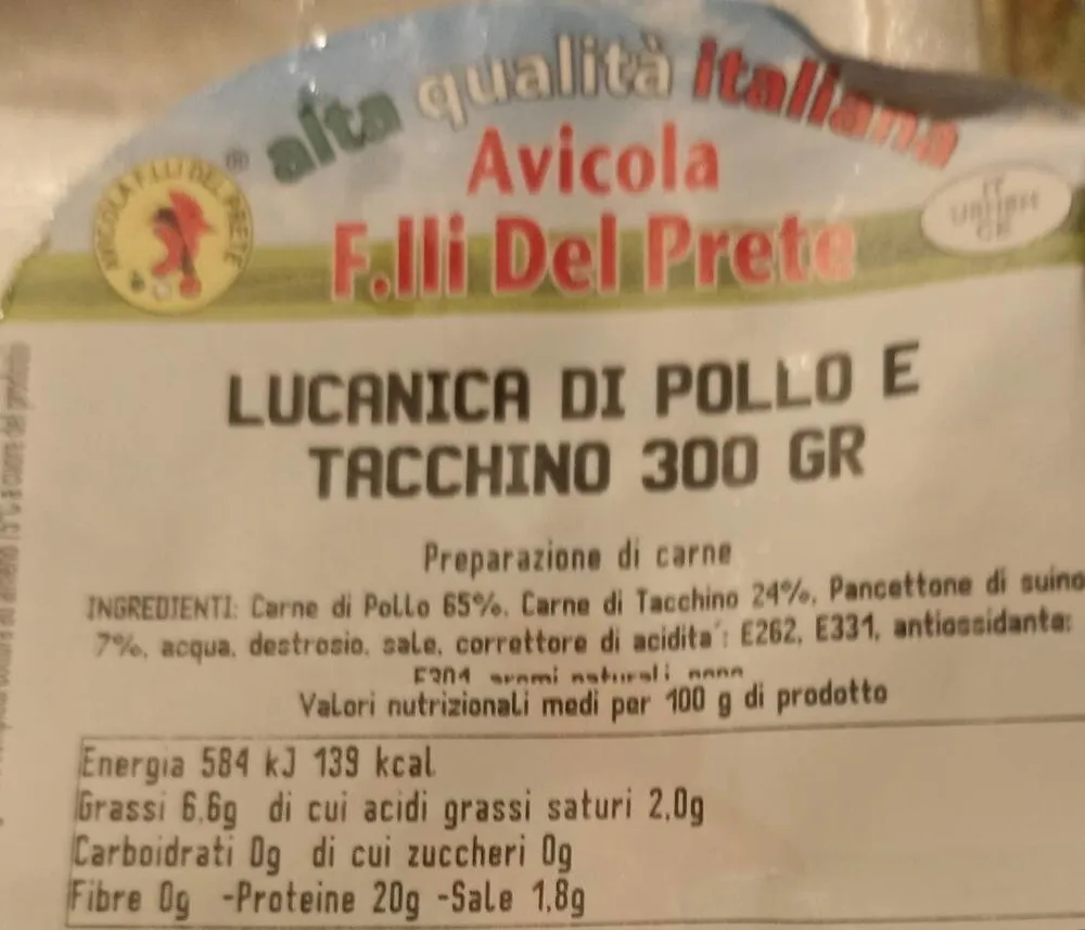 Lucania di pollo e tacchino