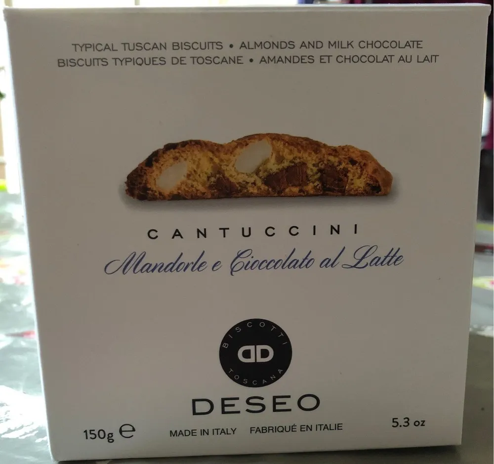 Cantuccini - Biscuits Aux Amande Et Au Chocolat Au Lait