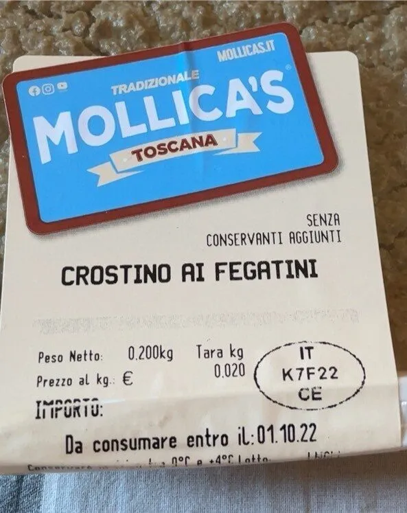 Crostino ai fegatini