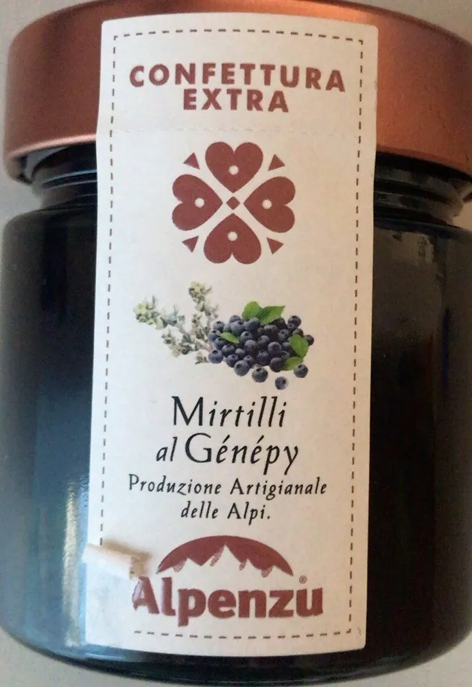 Confettura extra mirtilli al Génépy