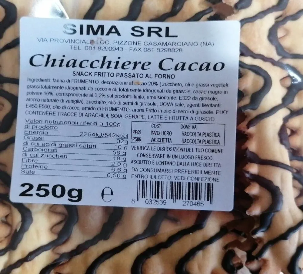 Chiacchiere cacao