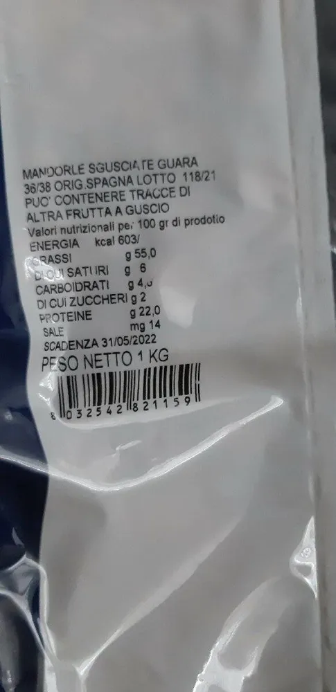 Mandorle sgusciate