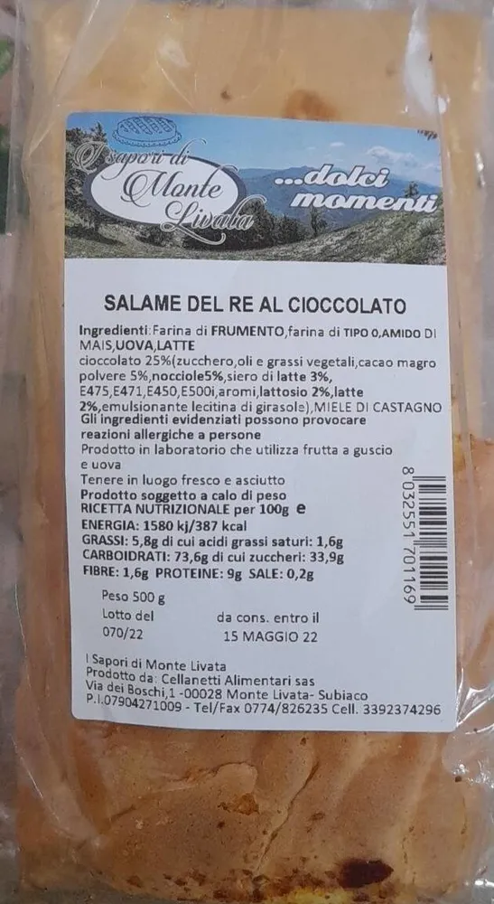 Salame del re al cioccolato