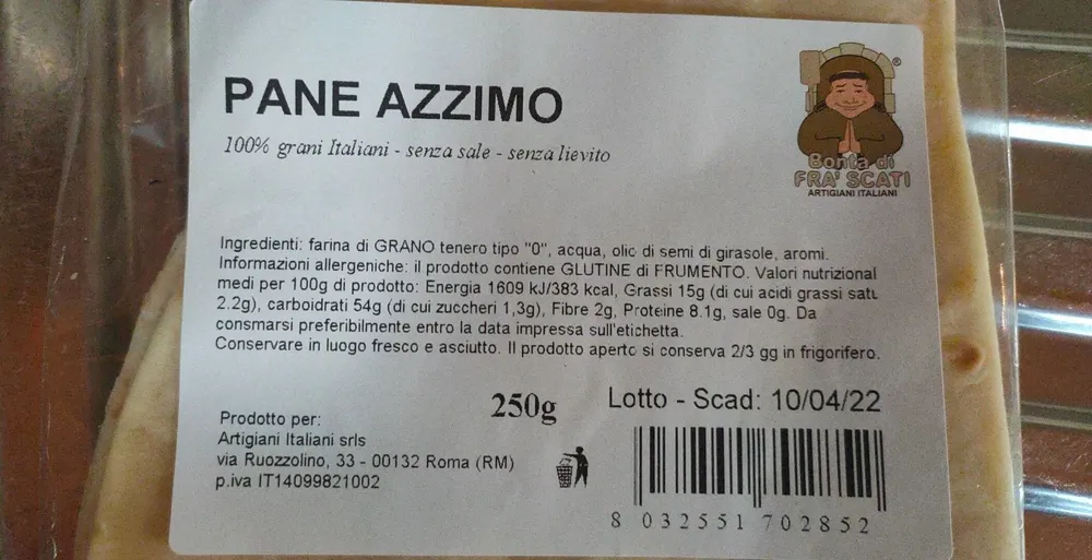 Pane azzimo