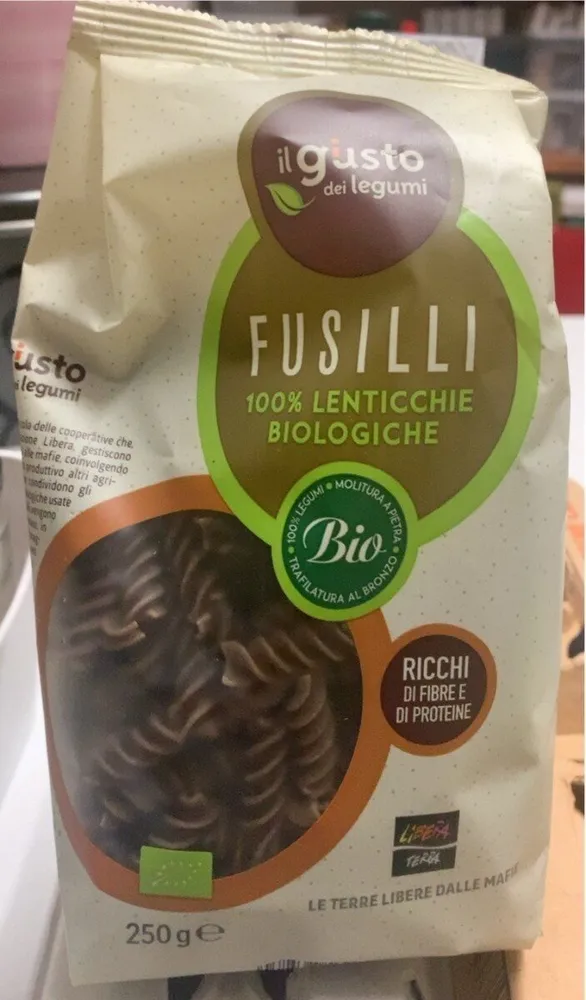 Fusilli100%lenticchie biologiche