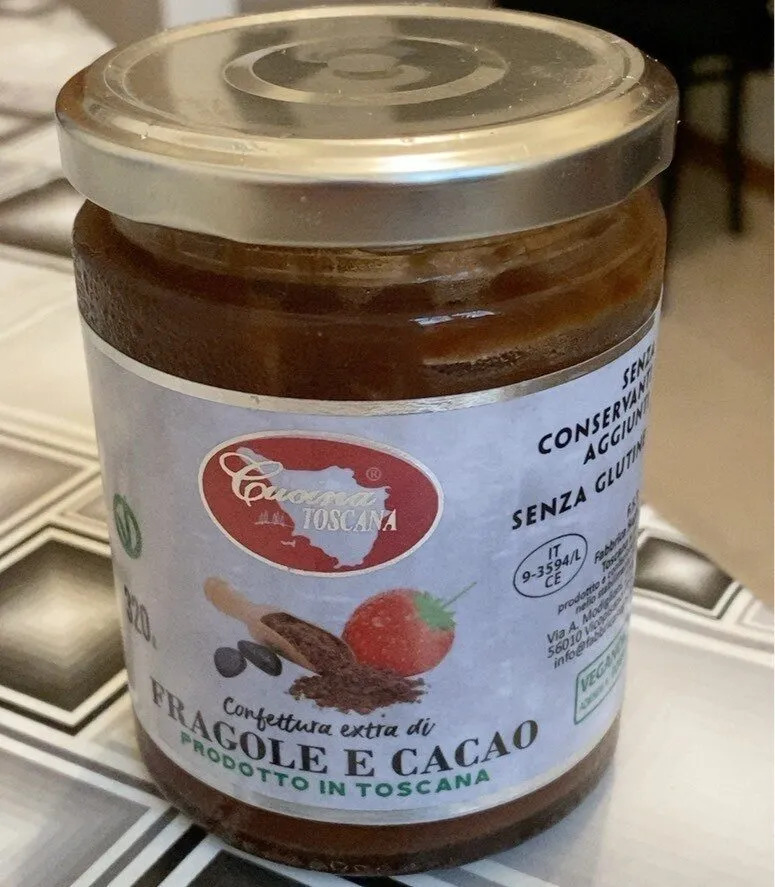 Confettura extra fragole e cacao