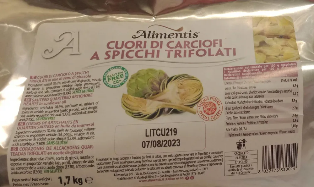 Cuori di carciofi a spicchi trifolati