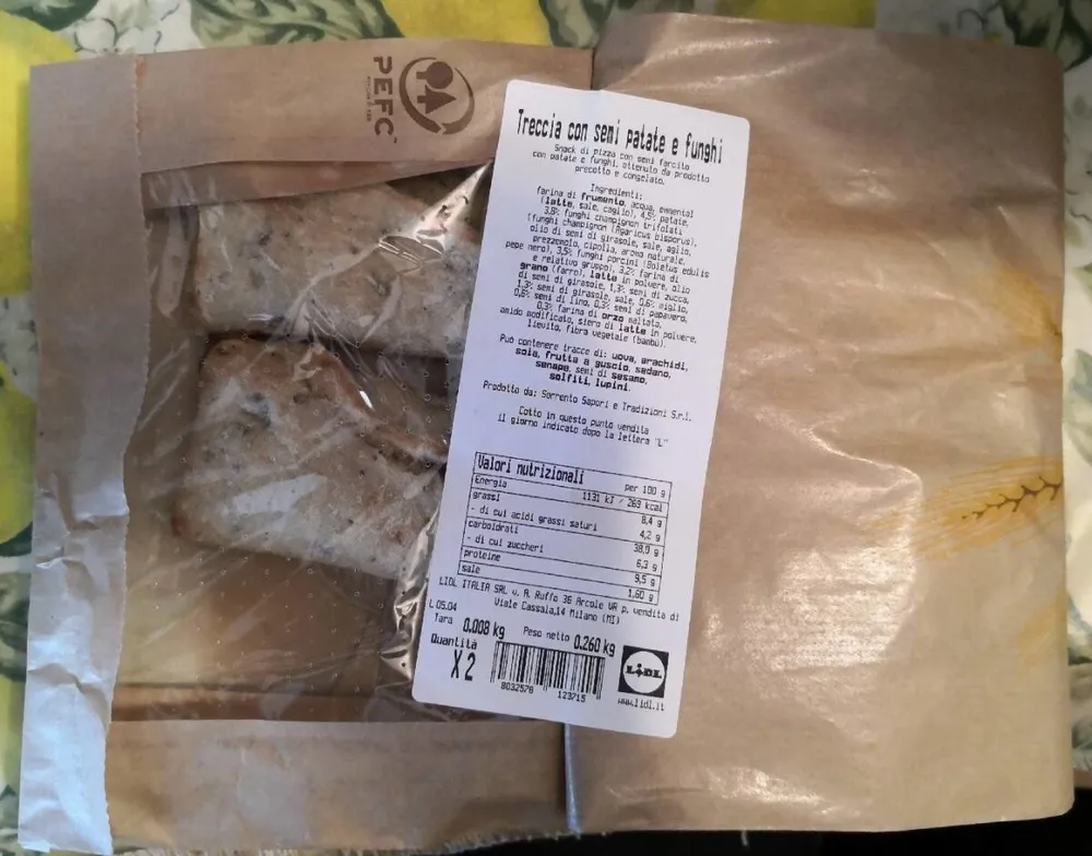 Treccia con semi patate e funghi