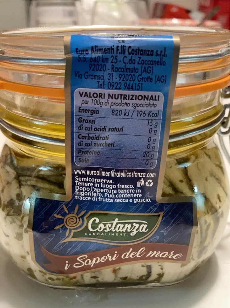 Filetti di Acciughe marinate