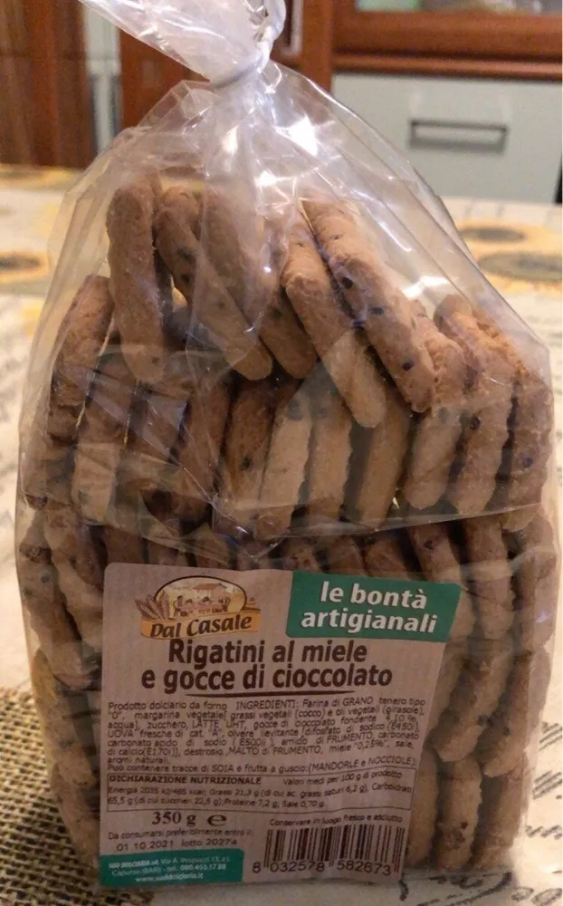 Rigatini al miele e gocce di cioccolato