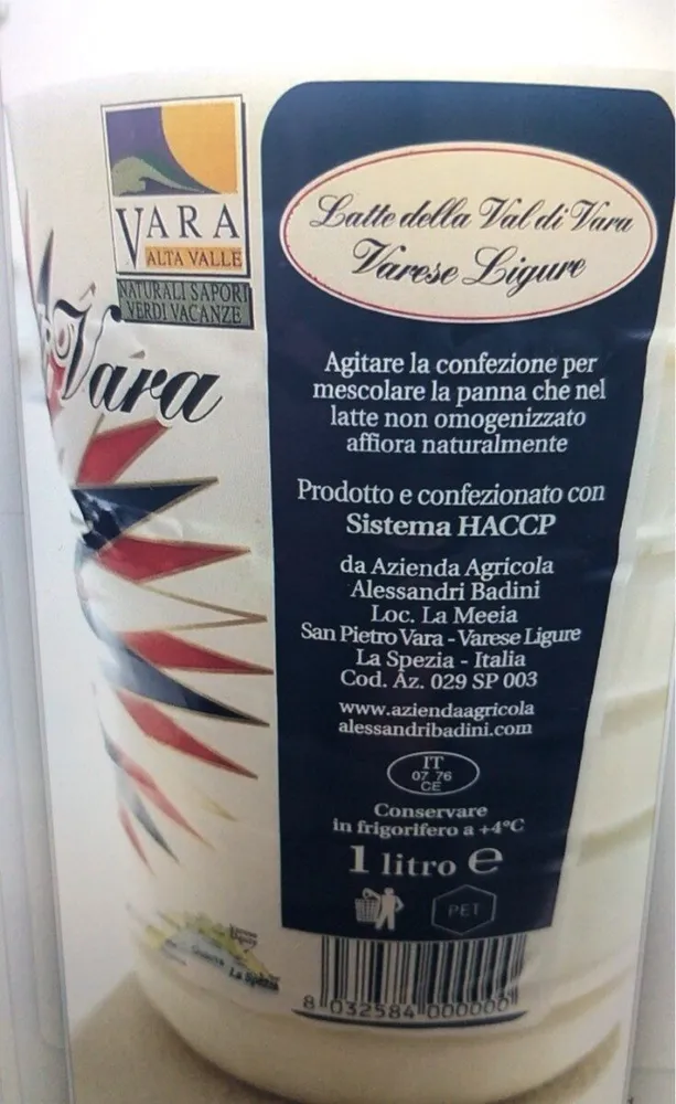 Latte della val diVara