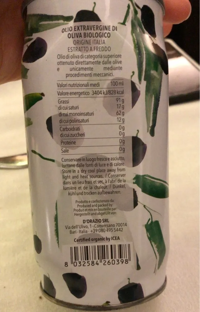 Olio extra vergine di oliva